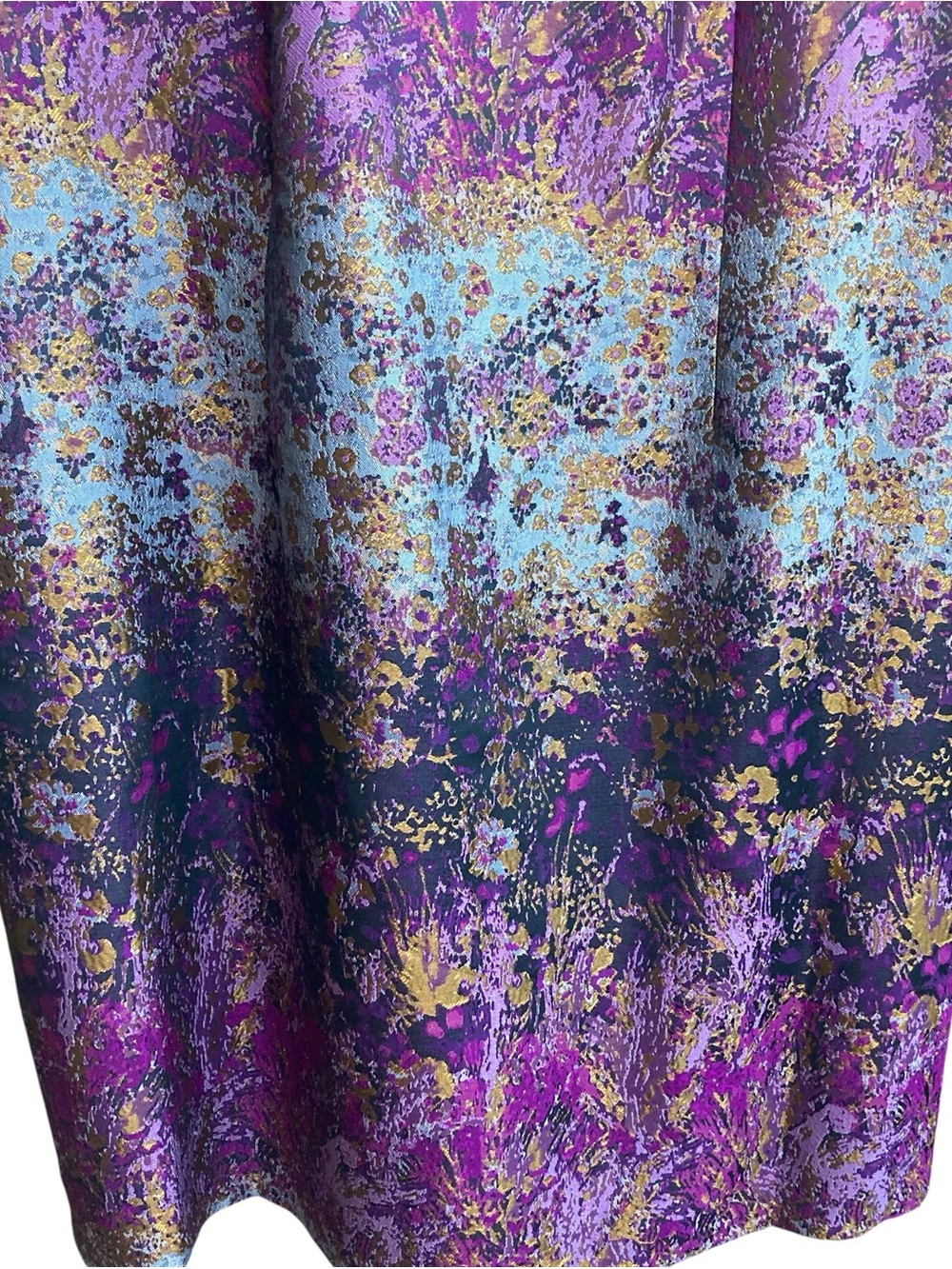 Ashro 3X Purple Multi Print Fit & Flare Dress – Plus Size Knee Length - Picture 6 of 8